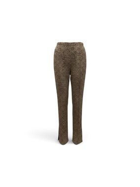 Gianfranco Ferre Gold & Deep Maroon Textured Straight-Leg Slip Ends Trousers